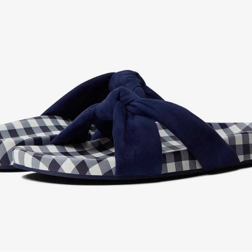 Draper James Stella‎ Size 7.5 Slide Sandals NWOT Gingham Print